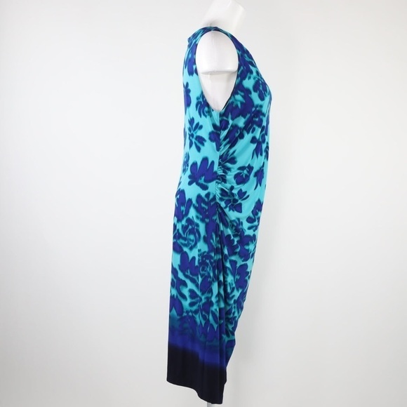 🆕 LUXE By Carmen Marc Valvo Womens Dress Sleeveless Floral Hawaiian size 14W - Picture 15 of 15